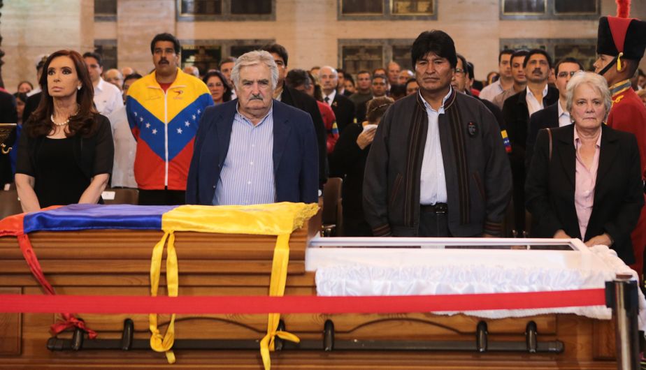 Argentina, Hugo Chávez, Bolivia, Evo Morales, Uruguay, Cristina Fernández, José Mujica, Funeral